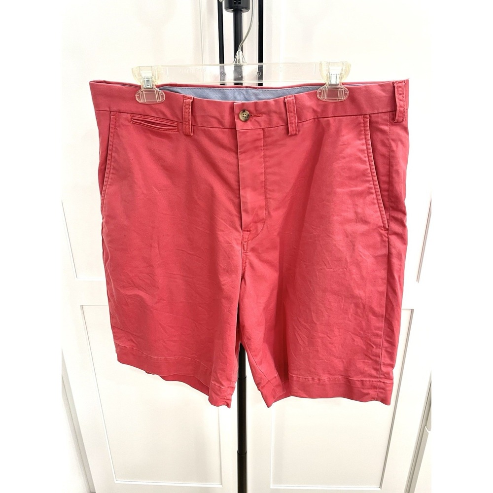Polo Ralph Lauren Stretch Classic Fit Chino Shorts Pink Red Men's 34 Faint Marks